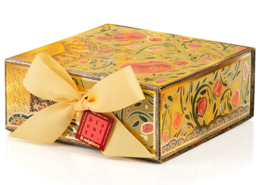 Yellow gift box with yellow bow