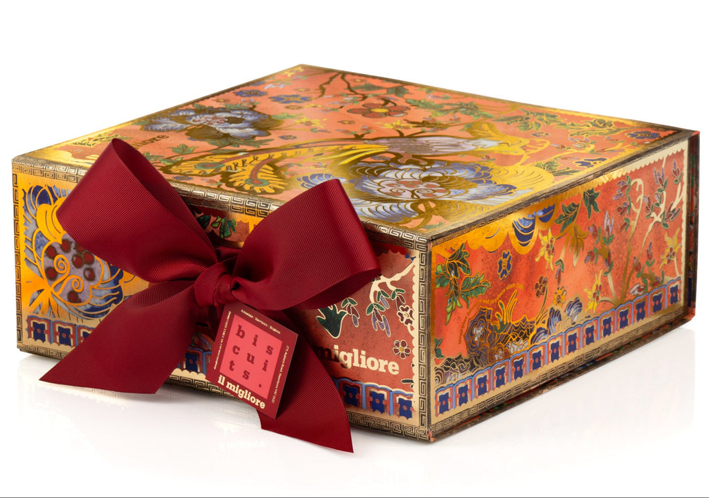 red gift box with red ribbon