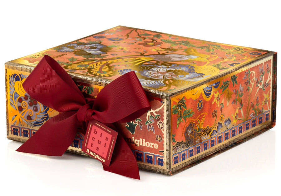 red gift box with red ribbon
