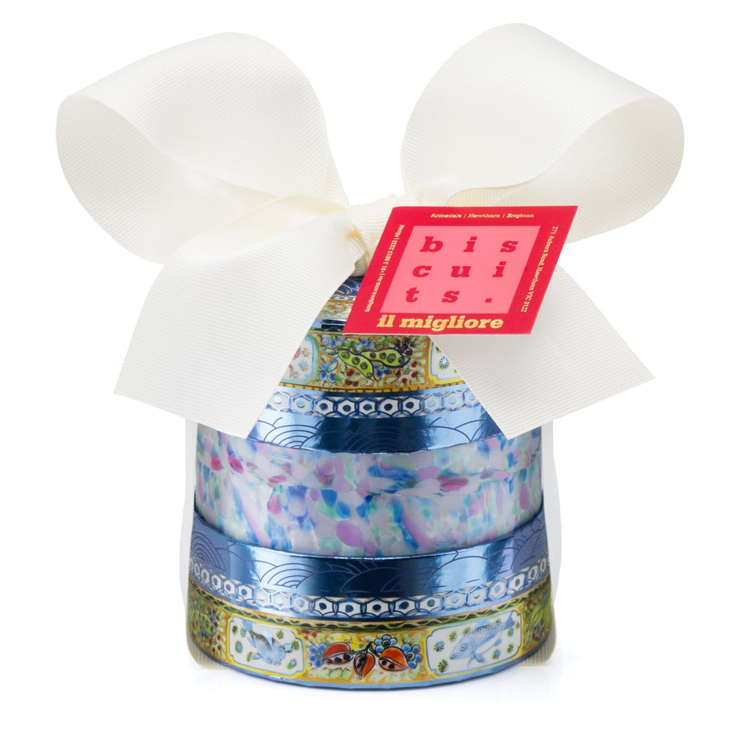Delicious chocolates and biscuits in a beautiful gift box with a ribbon